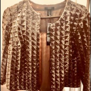 Women’s open front gold sequins jacket